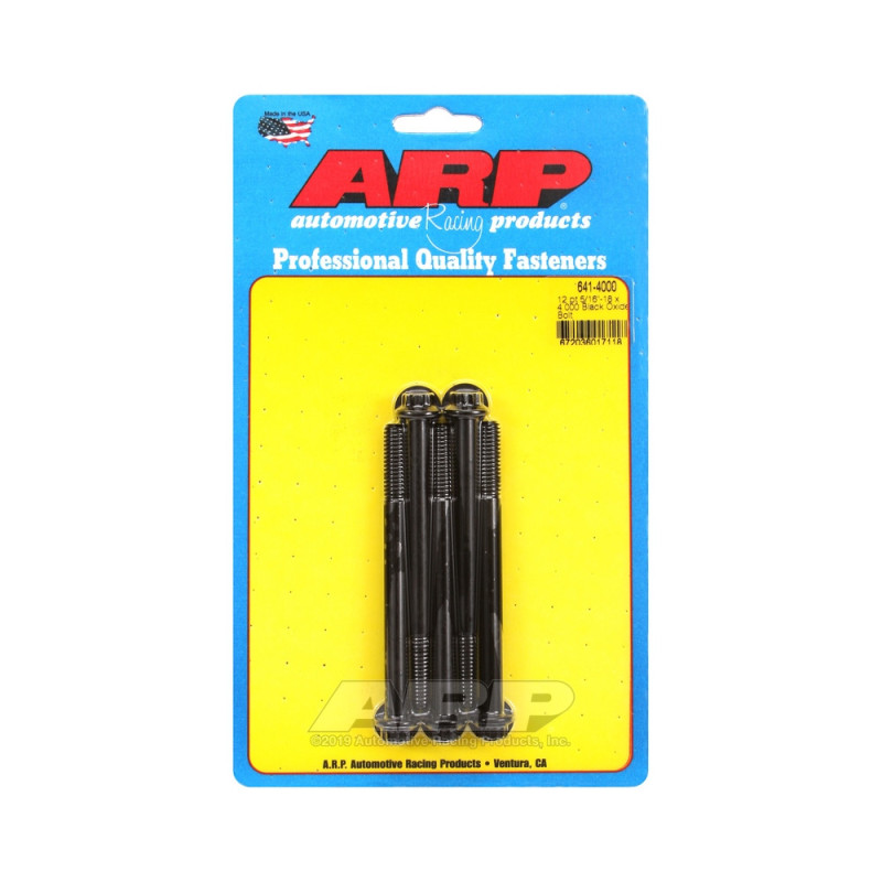 Set de șuruburi și piulițe universale ARP 5/16-18 – Black Oxyde, 12 bucăți x 5 - ARP-641-4000 - 641-4000 - 3666618193366